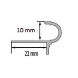 STOPNIŠČNA LETEV CEZAR PSP 10MM 1M SREBRNA