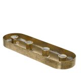 SVEČNIK DECORIS ADVENT ZLAT ZA 4 SVEČE 10.2X34.2X3 CM