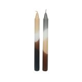 TOP SVEČA DECORIS VEČBARVNA RJAVA 2/1 FI 2.2 CM, V 23 CM, SORT