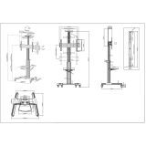 TV NOSILEC CA MULTIMEDIJSKI VOZIČEK 30-70 INCH 50KG