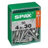 UNIVERZALNI VIJAK SPAX TX 4.5X30 WIROX A2F V ZAVITKU 50 KOS