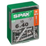 UNIVERZALNI VIJAK SPAX TX 6X40 WIROX A2F V ZAVITKU 15 KOS