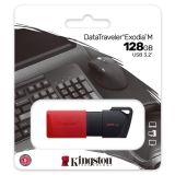 USB KLJUČ KINGSTON 128GB DT EXODIA M 3.2 GEN1, ČRNO RDEČ