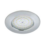 VGRADNA STROPNA SVETILKA PRISMA 1X10.5W LED, FI=100 MM ALUMINIJ, OKR., IP44