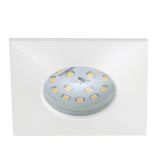 VGRADNA STROPNA SVETILKA PRISMA 1X5W LED, 75X75 MM BELA, KVADR., IP44