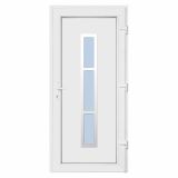 VHODNA PVC VRATA CANDO ALABAMA BELA 98X208 CM L INOX S KLJUKO