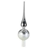 VRH ZA JELKO DECORIS ŠPICA BELA/SREBRNA 31 CM SORTIRANO