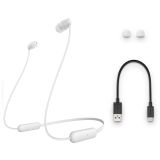 SLUŠALKE SONY WI-C200 BELE BLUETOOTH