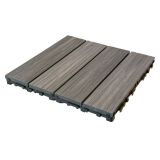 WPC DESKA ZA TERASO BAMBUSWPC KLIK PLOŠČA 3D SV. SIVA 300X300X25 MM