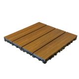 WPC DESKA ZA TERASO BAMBUSWPC KLIK PLOŠČA 3D TEAK 300X300X25 MM