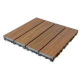 WPC DESKA ZA TERASO BAMBUSWPC KLIK PLOŠČA 3D TEMNO RJAVA 300X300X25 MM