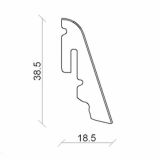 ZAKLJUČNA TALNA LETEV FN BUKEV 18.5X38.5X2400 MM MDF