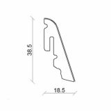 ZAKLJUČNA TALNA LETEV FN HRAST BELI LAK 19X58X2500 MM FURNIR