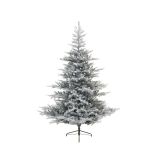 ZASNEŽENA NOVOLETNA JELKA GRANDIS FIR IZ UMETNE MASE, VIŠINE 210 CM