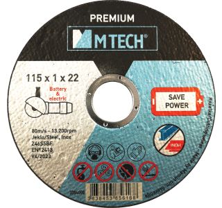 REZALNA PLOŠČA ZA RF MTECH 115X1X22 PREMIUM SAVE POWER