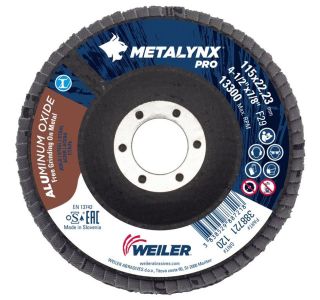 LAMELNI BRUSNI DISK POŠ. METALYNX 115X22.23 MM A120 ZA KOVINO, LES