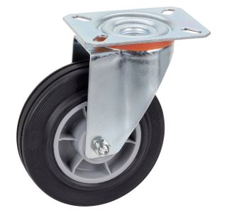 KOLO Z GIBLJIVO VILICO DÖRNER + HELMER 125X37MM PLOŠČA 100X85MM NOSILNOST 100KG