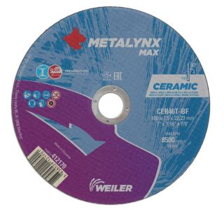 REZALNA PLOŠČA ZA RF METALYNX 180X1.6X22.23 MM KERAMIKA CER46T-BF
