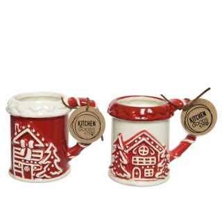 LONČEK DECORIS 300 ML, BOŽIČNI BELE/RDEČE BARVE, SORT