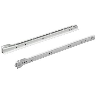 VALJČNO VODILO ZA PREDAL HETTICH DIY, 550 MM/15 KG, DELNI IZVLEK, BELA