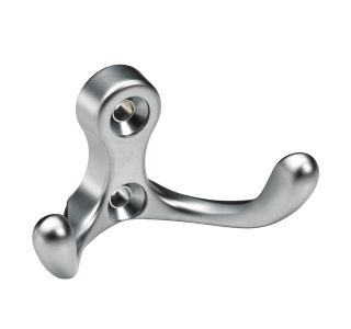 KOVINSKI OBEŠALNIK 2 KLJUKI HETTICH DIY, 58X32X30 MM, IZGLED ALUMIJIN