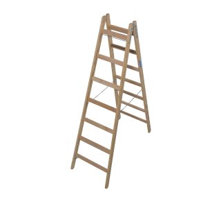 PROSTOSTOJEČA LESTEV KRAUSE STABILO 2X7 STOPNIC LESENA 1.9M