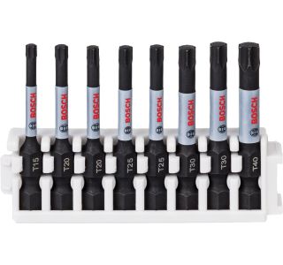 GRT VIJAČNIH NASTAVKOV BOSCH 8 DELNA TORX T15-T40 IMPACT CONTROL