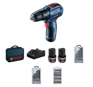 AKUMUL. UDARNI VRTALNIK BOSCH PROFESSIONAL GSB 12V-30+ 39-DELNI KOMPLET PRIBORA