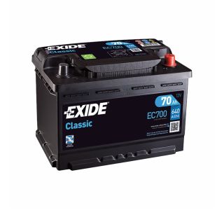 AKUMULATOR EXIDE CLASSIC EC700 AH70 D+ 640A 278X175X190