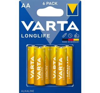 ALKALNI BATERIJSKI VLOŽEK VARTA LR06 LONGLIFE AA 6/1