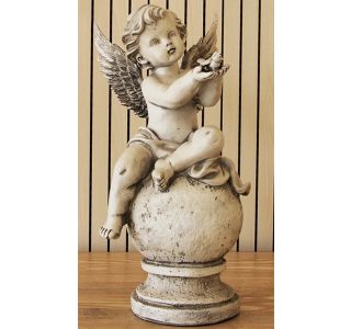 FIGURA, OKRASNA ANGEL BETON BARVA VIŠ 39 CM