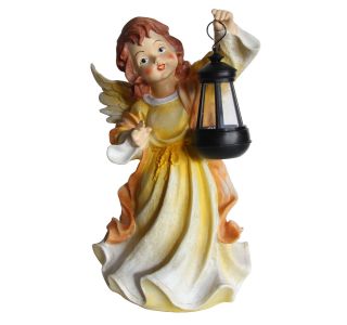 FIGURA, OKRASNA ANGEL S SOLARNO LUČKO VIŠ. 40 CM