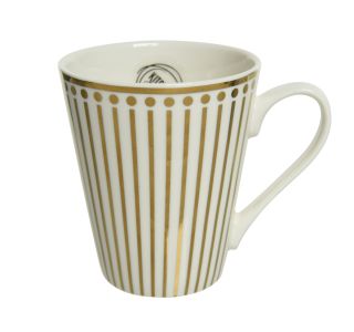 BELA Z ZLATIM DEKORJEM, PORCELAN