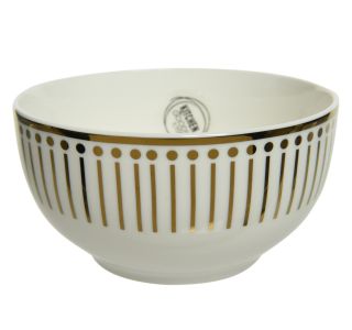 BELA Z ZLATIM DEKORJEM, PORCELAN, FI 12 CM