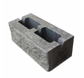 BETONSKI IZDELEK GOREC LOMLJEN ZIDAK SIVO ČRN 40X20X16 CM