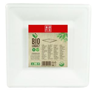 BIO RAZGRADLJIV KROŽNIK - PLITEV, 26X26 CM, 6/1, BIOLOGIC!