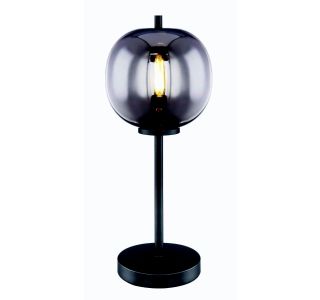 NAMIZNA SVETILKA BLACKY 1XE14 ČRNA / DIMLJENO STEKLO
