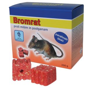 RODENTICID BROMRAT PARAFINSKI BLOKI 250 G