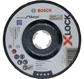 BRUSILNA PLOŠČA X-LOCK EXPERT FOR METAL 125X6X22.23MM, KOLENASTA