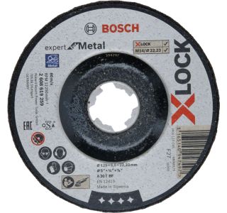 BRUSILNA PLOŠČA X-LOCK EXPERT FOR METAL 125X6X22.23MM, KOLENASTA