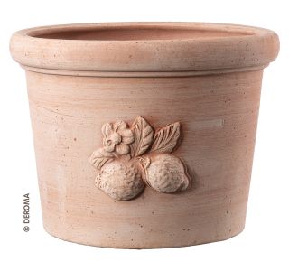 GLINENI ZUNANJI LONEC DEROMA CILINDRO SICILIA TERRACOTTA 23 CM