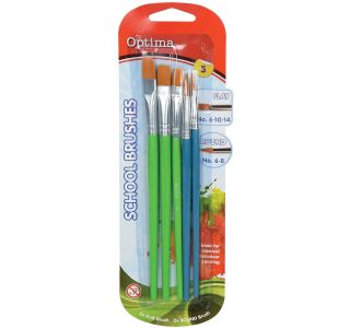 ČOPIČI, PALETE, LONČKI OPTIMA ČOPIČ PLOŠČAT 6, 10, 14 IN OKROGLI 6 IN 8