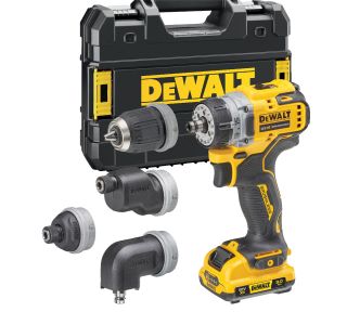 AKUMULATORSKI VRTALNIK DEWALT DCD703L2T 2X12V 3AH; + 4 GLAVE