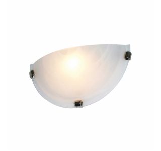 DEKORAT. STENSKA SVETILKA FEROTEHNA Z 240 K11 AB 1X60W BELI ALABASTER-KROM KLJ.