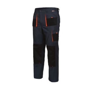 DELOVNE HLAČE KING DO PASU ŠT.2XL TEMNO SIVA - ORANŽNA MEŠANICA