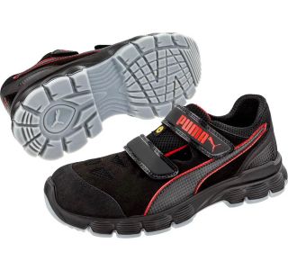 DELOVNI SANDALI PUMA AVIAT LOW S1PL ESD FO SR ČRNO-RDEČ ŠT.:45