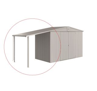 DODATKI ZA KOVINSKE HIŠKE BIOHORT 150X156 CM STRANSKA STREHA ZA EUROPA V 2/3/4A SREBRNA