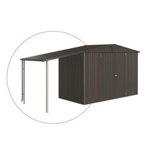 DODATKI ZA KOVINSKE HIŠKE BIOHORT 150X156 CM STRANSKA STREHA ZA EUROPA V 2/3/4A TEMNO SIVA