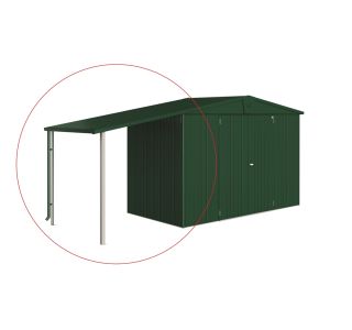 DODATKI ZA KOVINSKE HIŠKE BIOHORT 150X156 CM STRANSKA STREHA ZA EUROPA V 2/3/4A TEMNO ZELENA