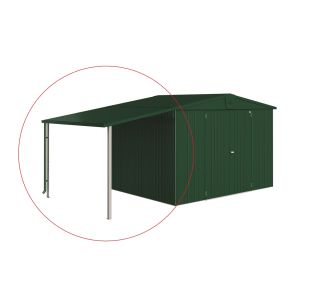 DODATKI ZA KOVINSKE HIŠKE BIOHORT 150X228 CM STRANSKA STREHA ZA EUROPA V 4/5 TEMNO ZELENA